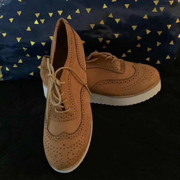 Bella Marie Shoes - Rust Colored Oxfords